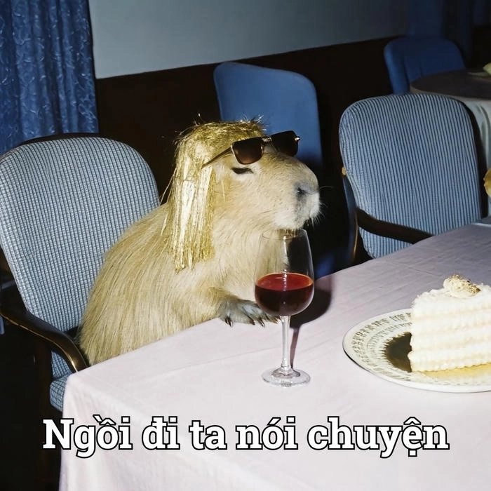 Capybara meme ngộ nghĩnh dễ thương