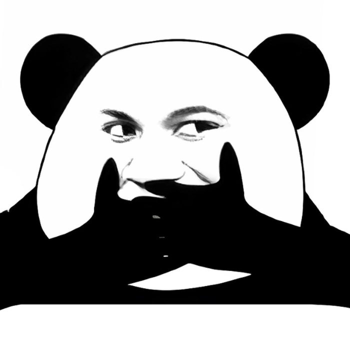 meme gấu trúc biểu cảm cười 