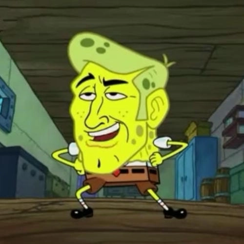 Meme Bọt Biển cười bể bụng