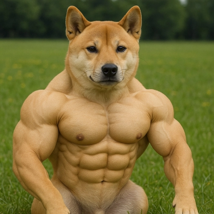 Chó cơ bắp meme siêu cấp hài