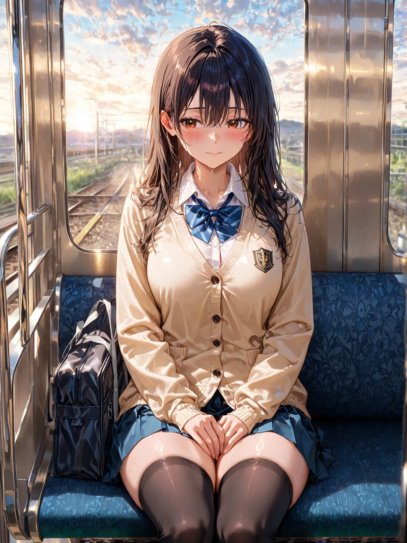 Hình anime học sinh cute nữ 