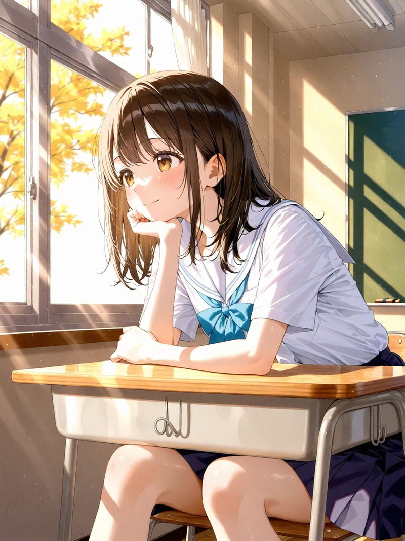 Hình ảnh học sinh anime mặc đồng phục 