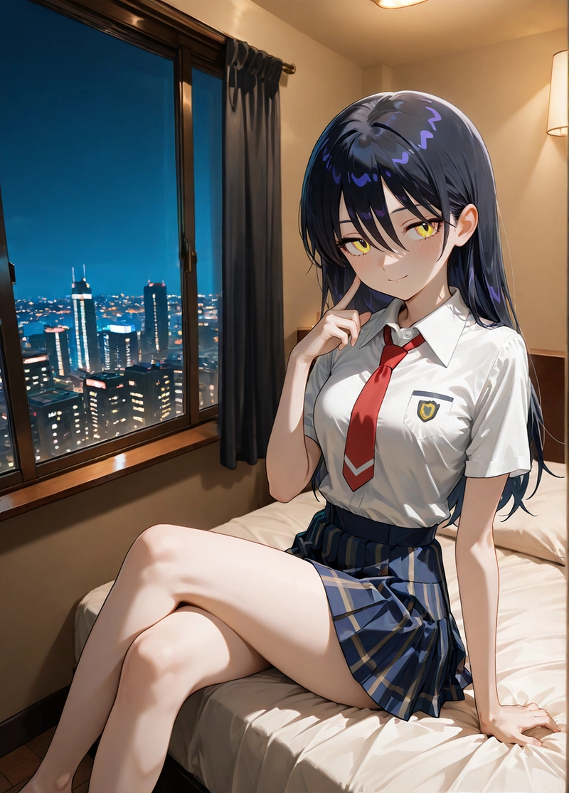 Ảnh anime học sinh nữ mặc váy 