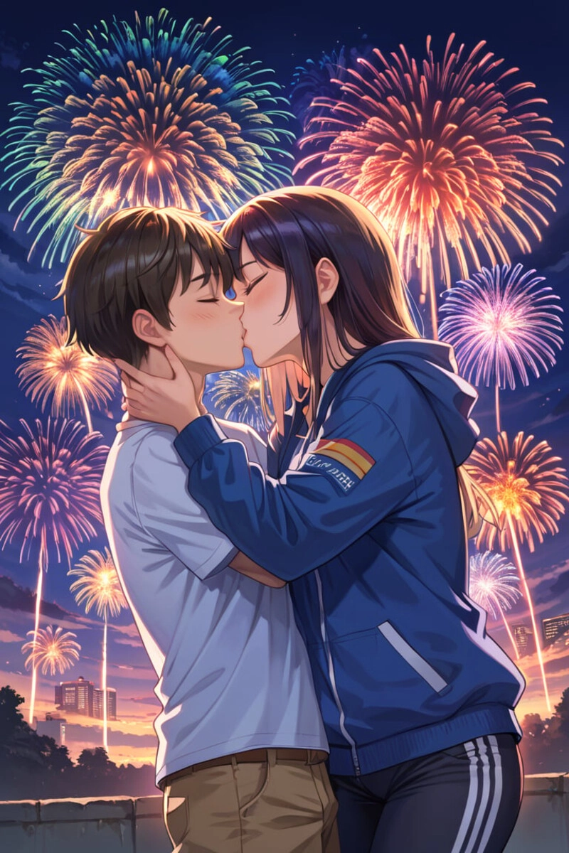 anime hôn nha dễ thương 