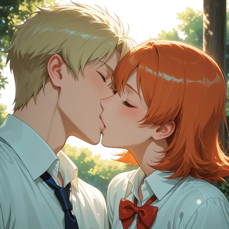 anime hôn nha cute 