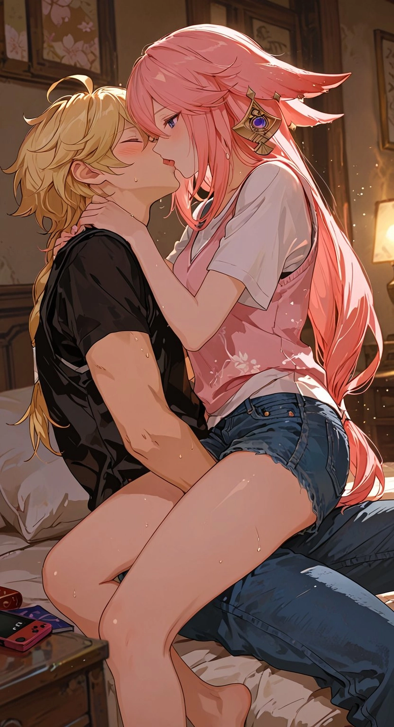 ảnh động hôn nhau cute 