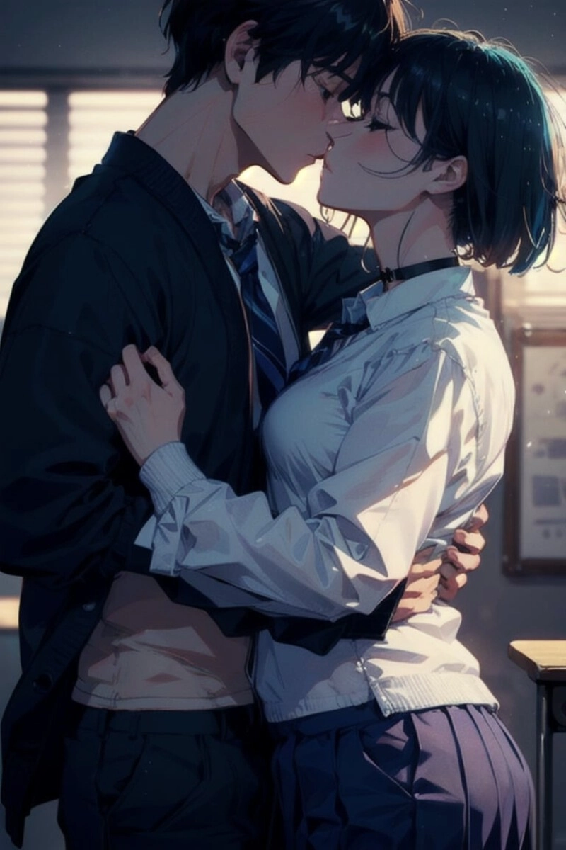 ảnh động hôn nhau anime 