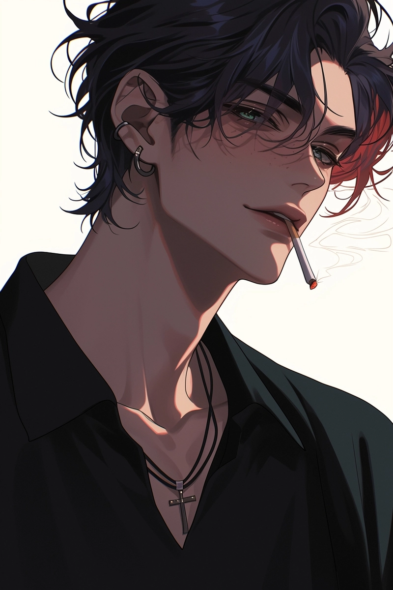 ảnh anime nam buồn đơn giản