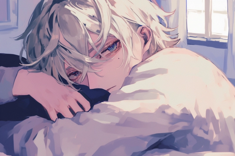 ảnh anime trai buồn lặng lẽ 