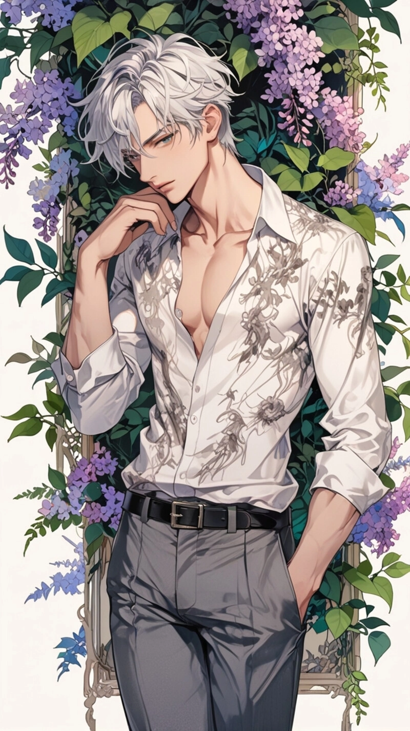 ảnh anime nam buồn lạnh lùng quay mặt 