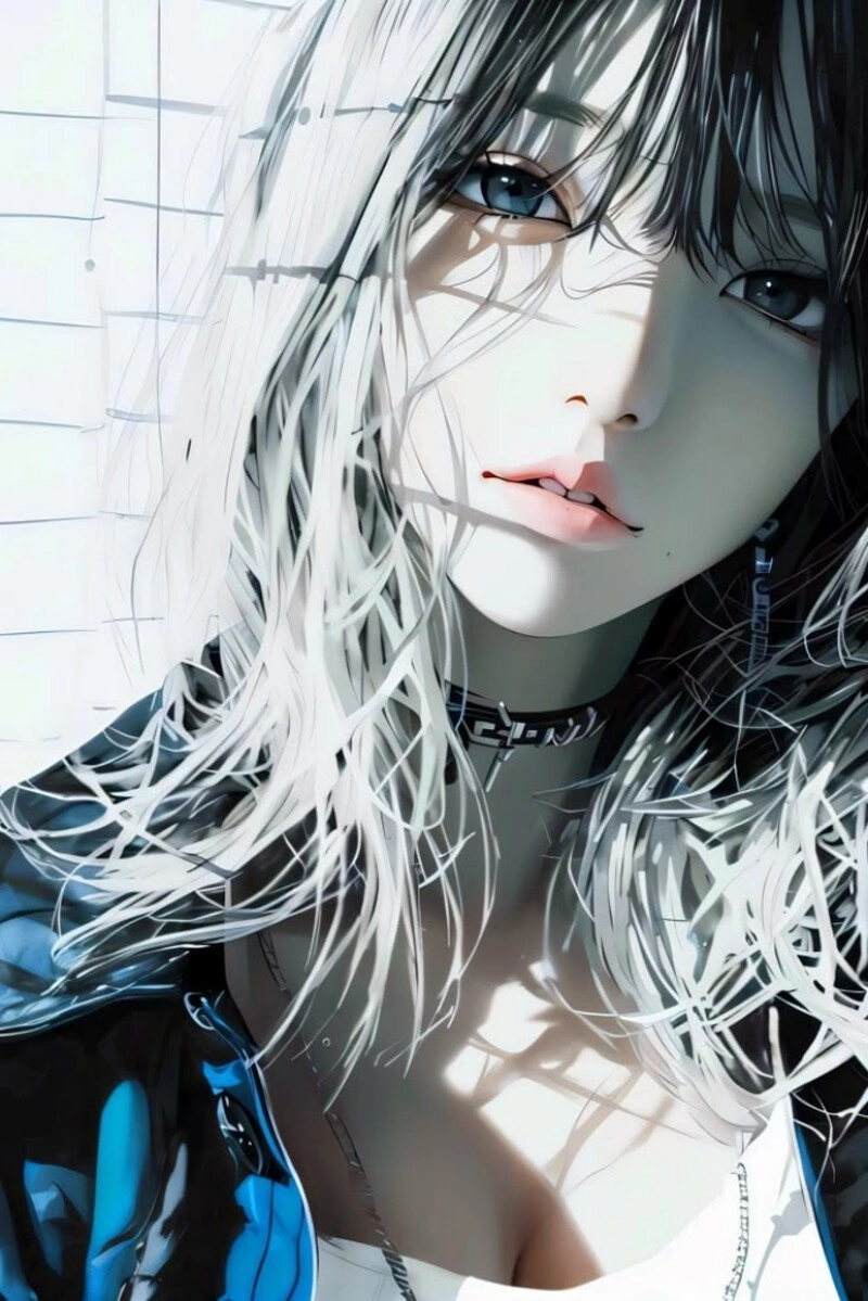 tranh anime girl thần thái ngầu 