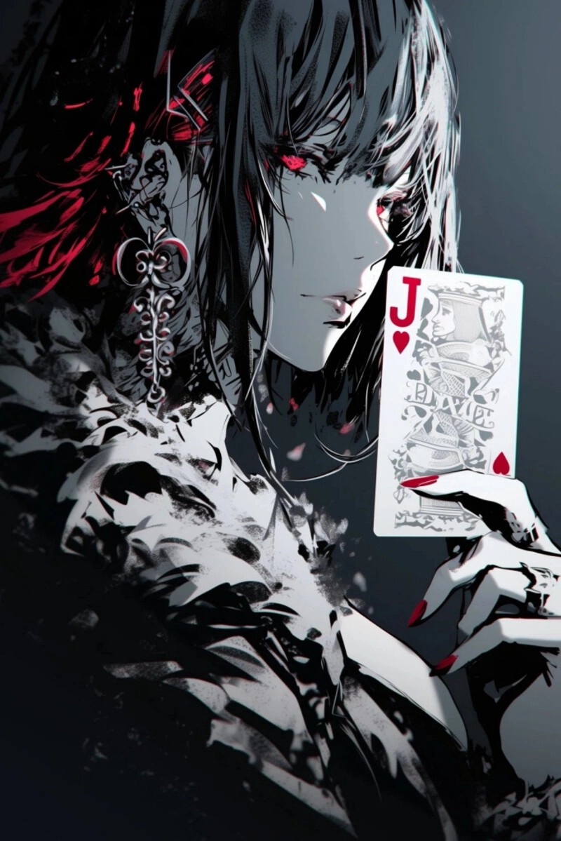 hình vẽ cô gái anime lạnh lùng cực chất 