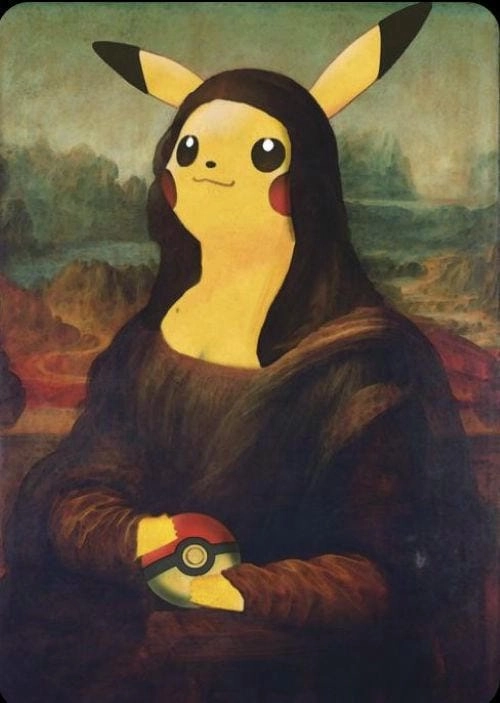 Meme Mona Lisa chế pikachu