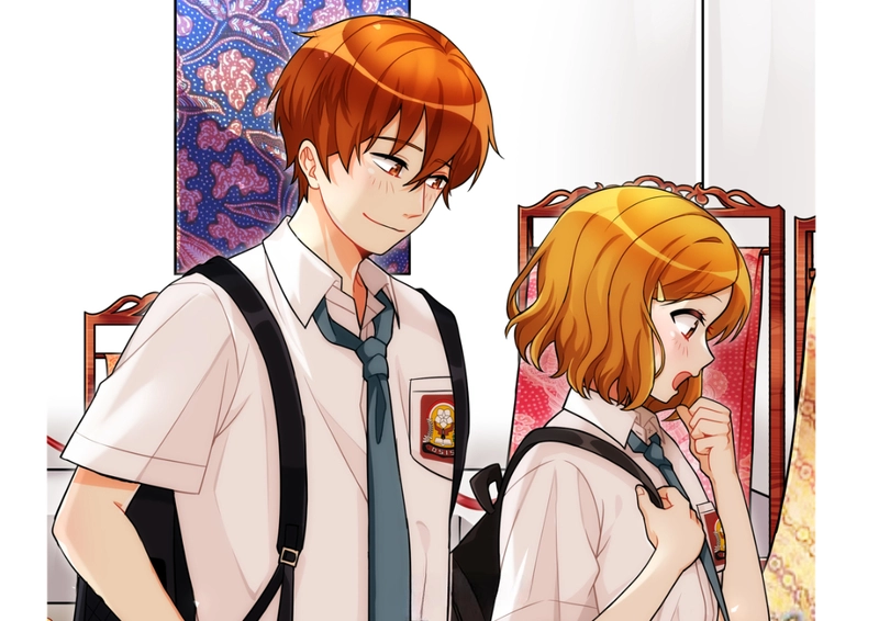 Ảnh anime cặp đôi học sinh lãng mạn