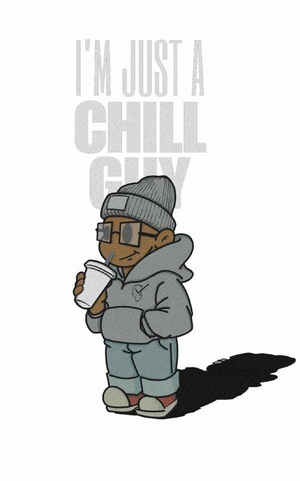 chill guy meme kiểu "kệ đời" 