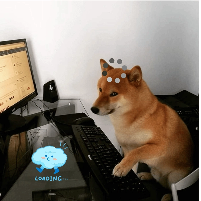 chó meme loading siêu hài