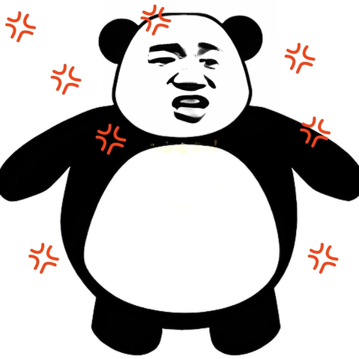 meme gấu trúc phản ứng giận