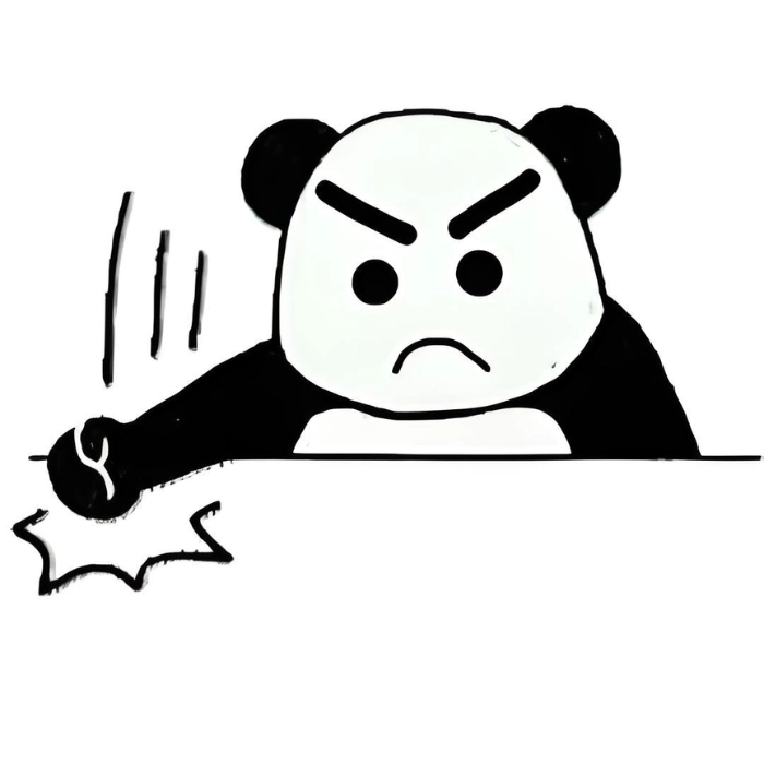 hình gấu trúc meme giận