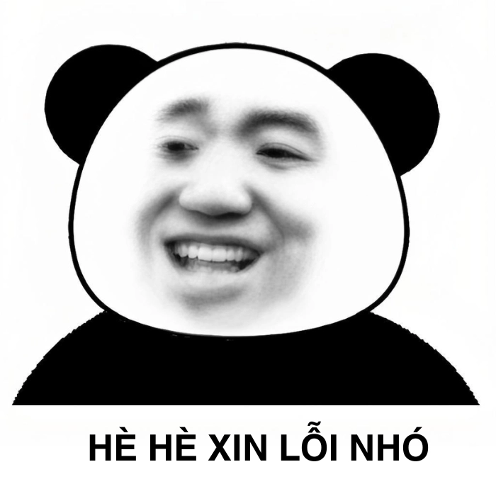 meme gấu trúc xin lỗi full HD