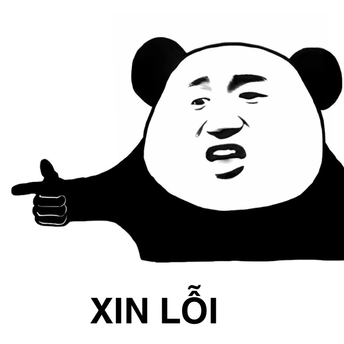 meme gấu trúc xin lỗi như không