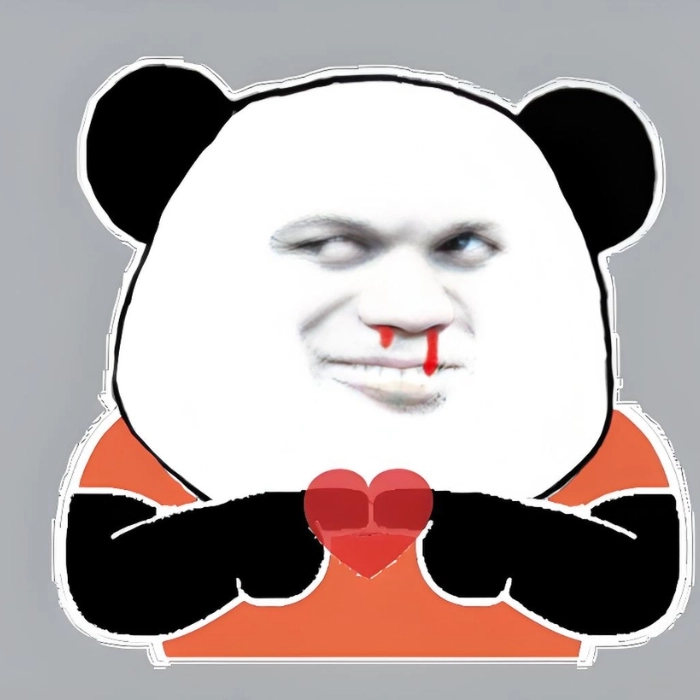 meme gấu trúc bắn tim siêu dễ thương 