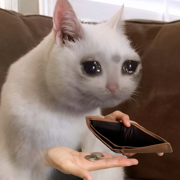 Hết tiền meme chất như nước cất