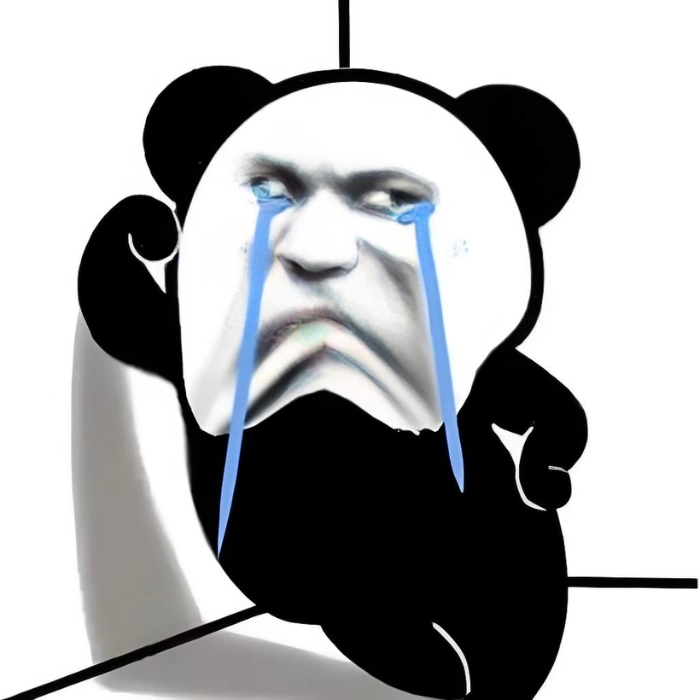 Meme gấu trúc khóc dễ thương 