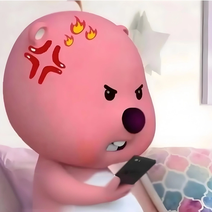 Hình meme Loopy màu hồng 