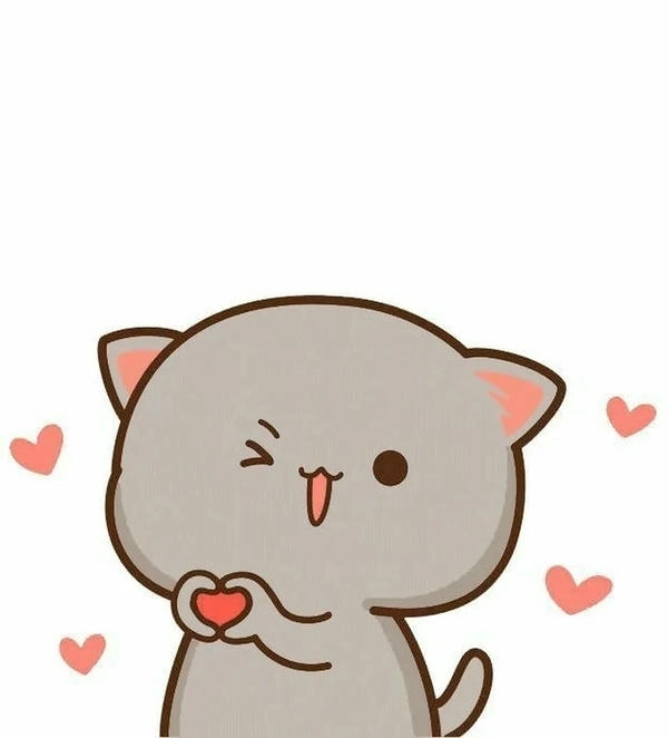 mèo thả tim meme ngắn gọn ấn tượng