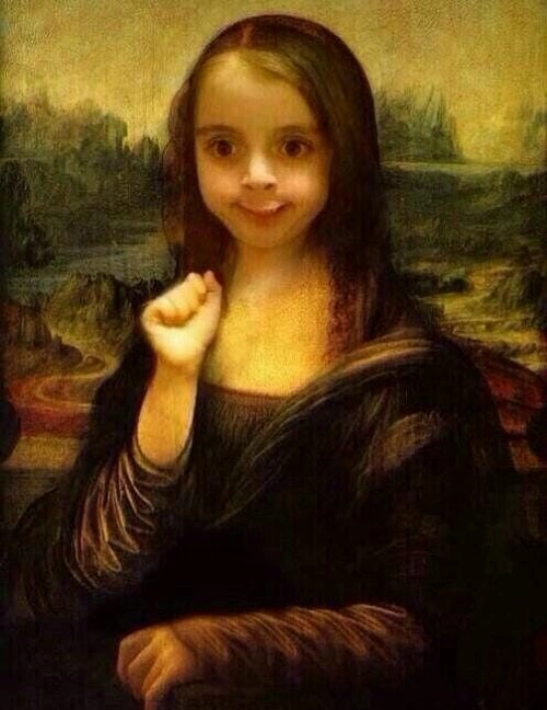 Meme Monalisa dễ thương hài hước