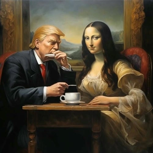 Ảnh Mona Lisa chế lầy lội