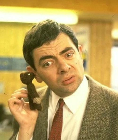 ảnh meme mr bean vui 