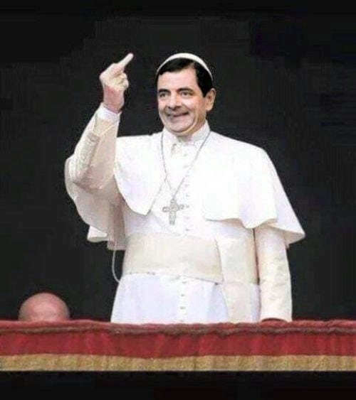 ảnh meme mr bean vui vẻ 