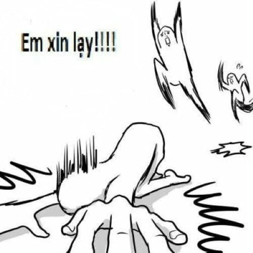 Hình meme hài quỳ gối troll 