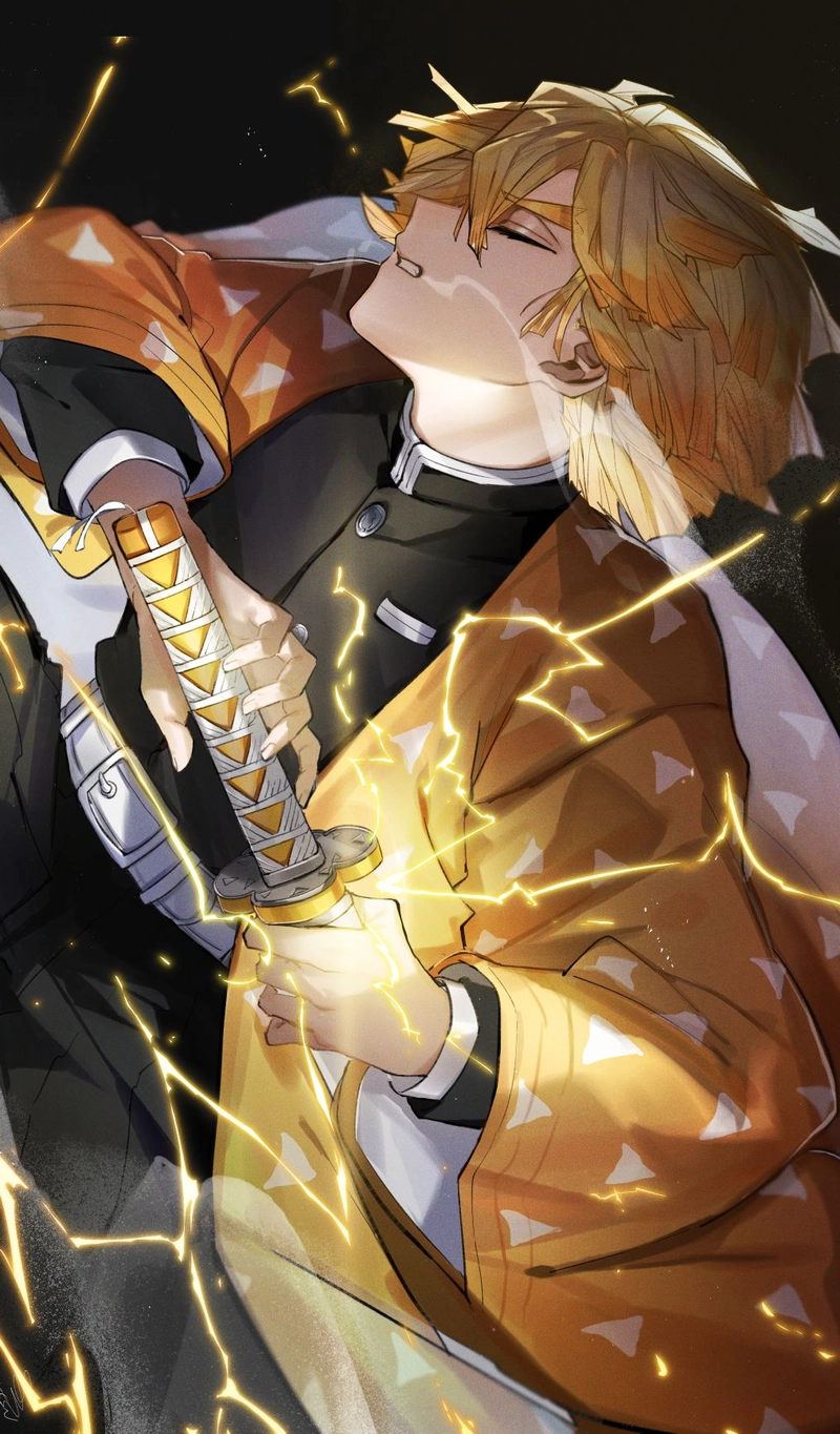 hình Zenitsu trong Kimetsu no Yaiba