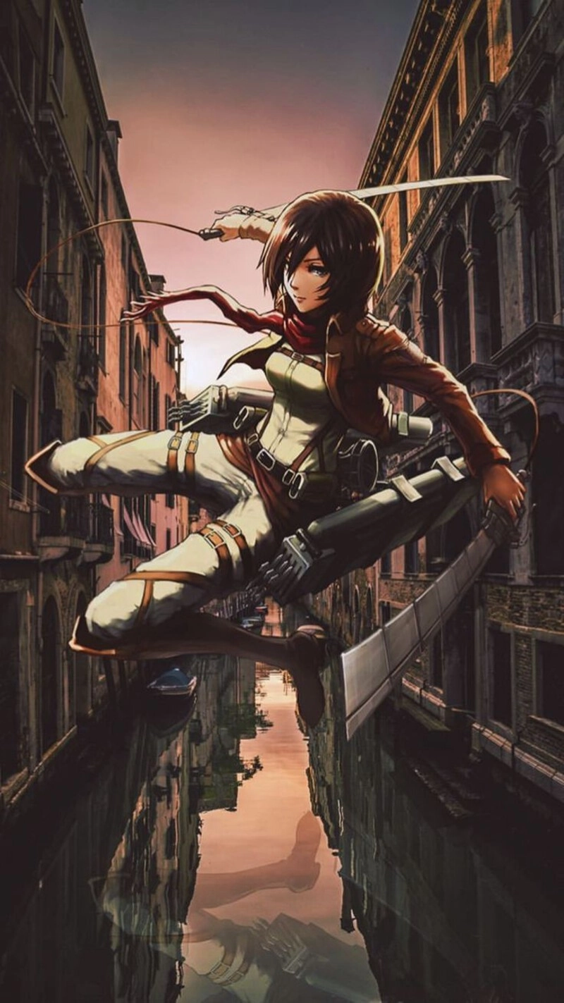 mikasa ackerman áo khoác survey corps