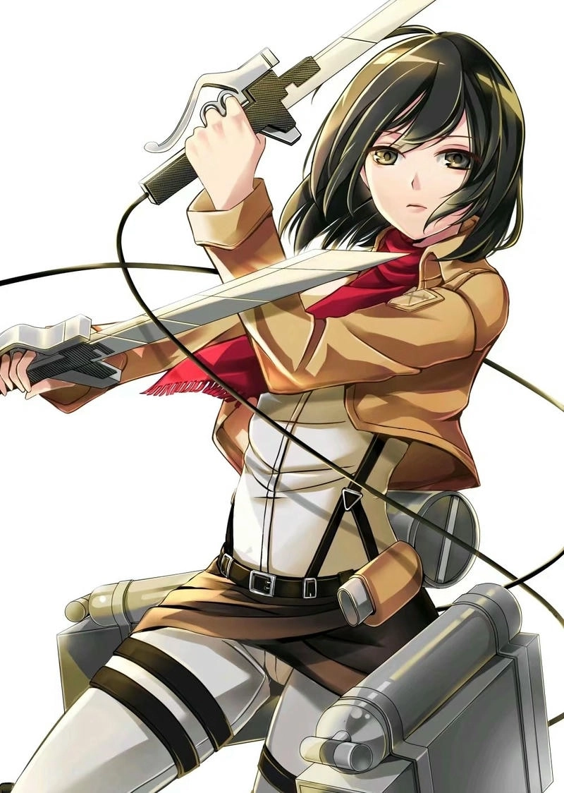 mikasa ackerman tóc đen