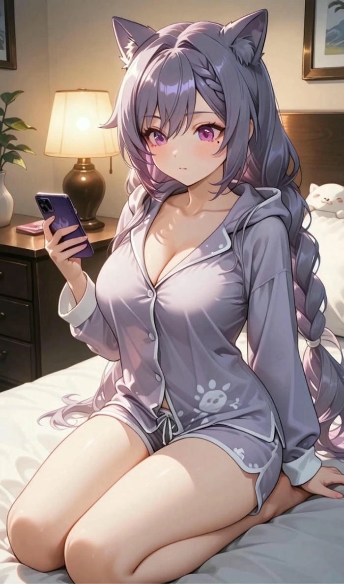 hình keqing cute cười