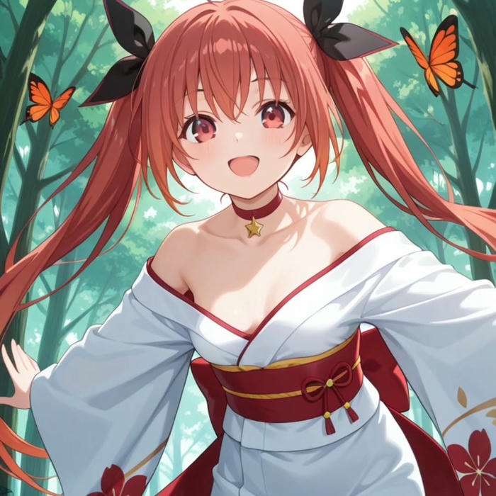 ảnh anime kimono cute