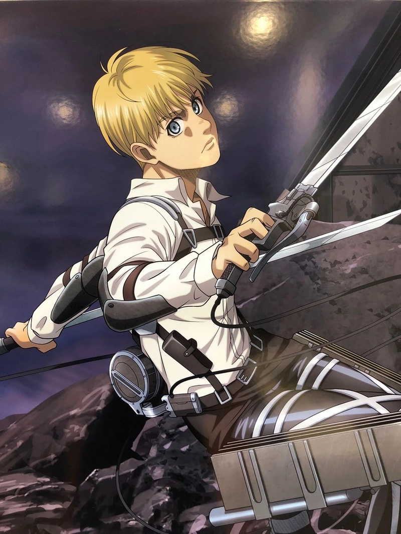 armin arlert nghiêm túc anime