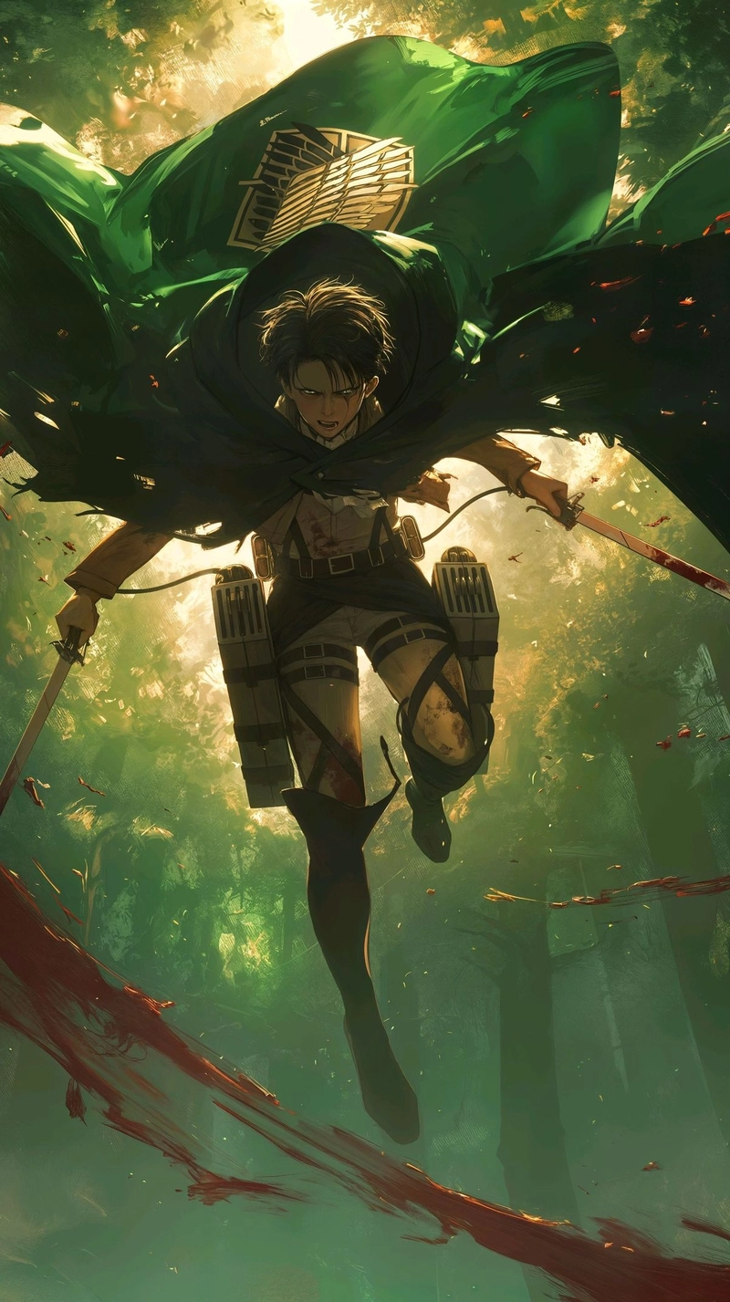 levi ackerman cầm kiếm