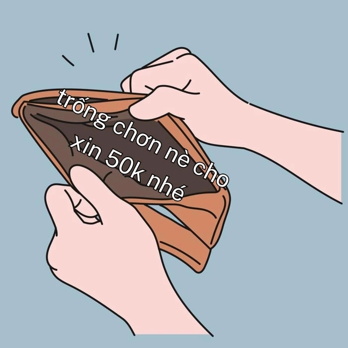 ăn xin meme rỗng ví