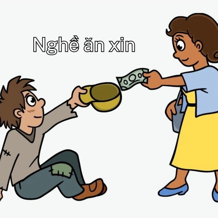 hình ăn xin meme