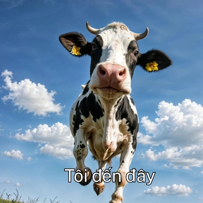 Con bò nhảy meme lầy lội