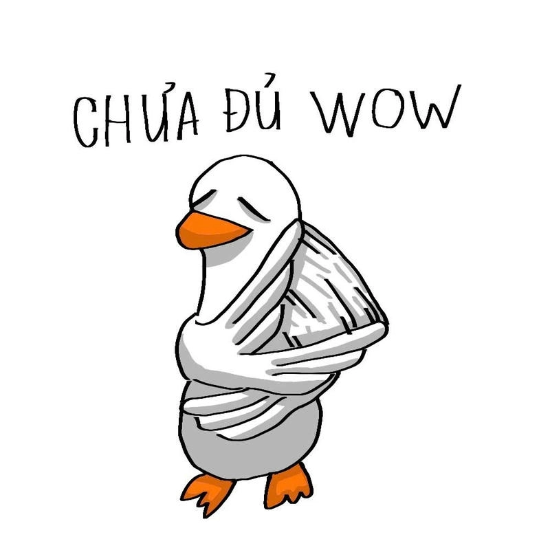meme con vịt chưa đủ wow