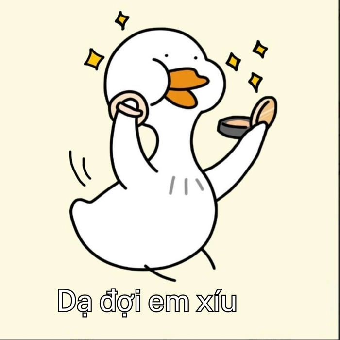 vịt mỏ vàng meme dạ vâng bá đạo