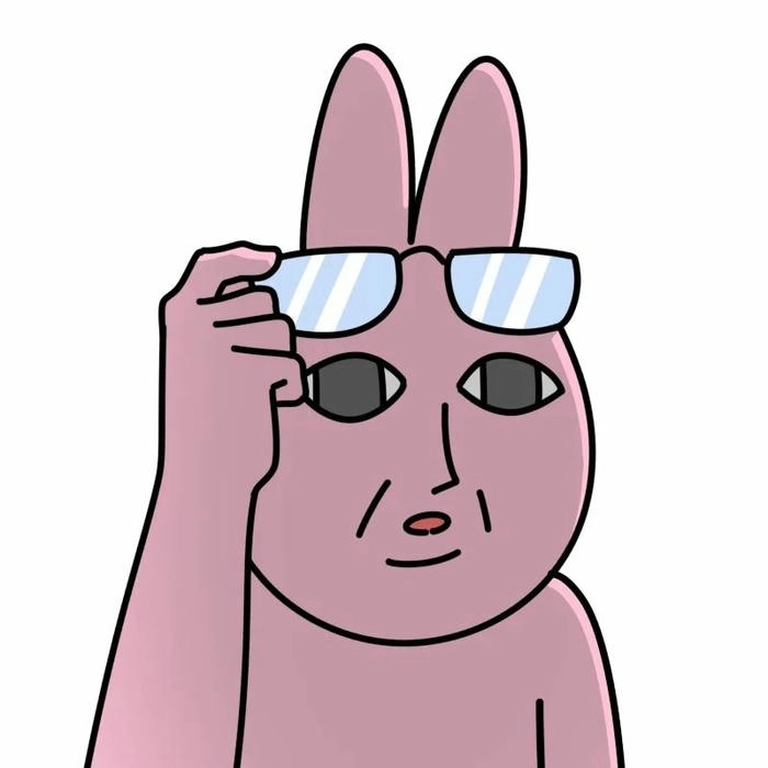sticker meme thỏ hồng