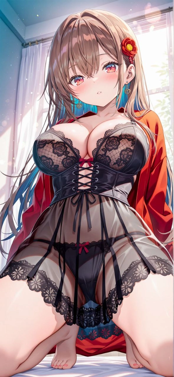 ảnh gái anime mặc bikini ren