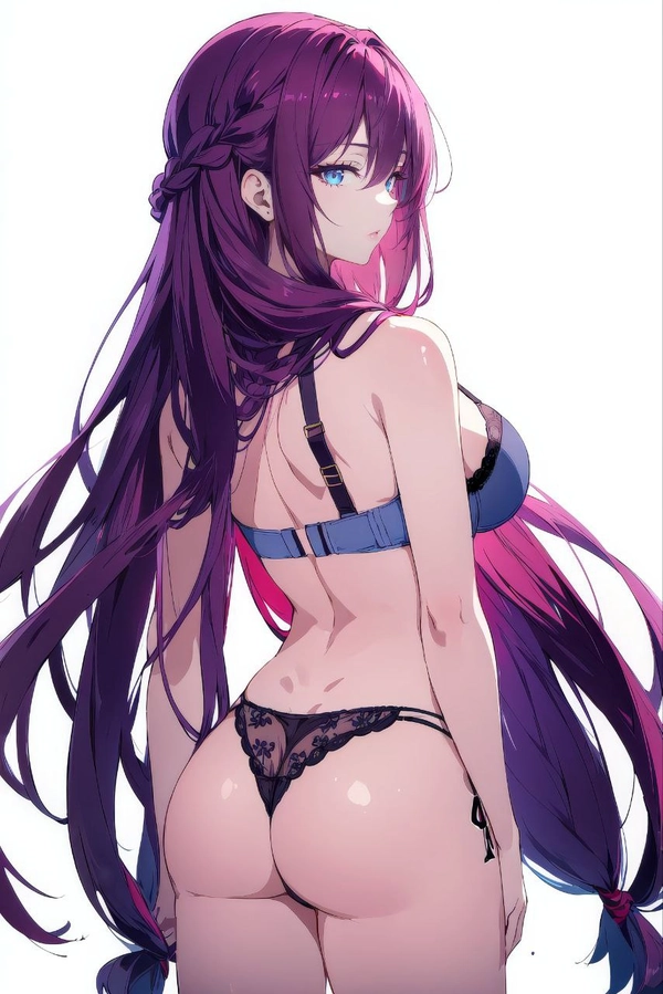 ảnh gái anime mặc bikini tóc dài sexy
