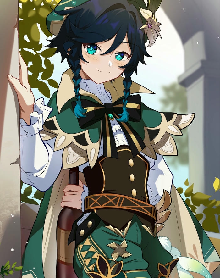 ảnh venti nhân vật anime dễ thương